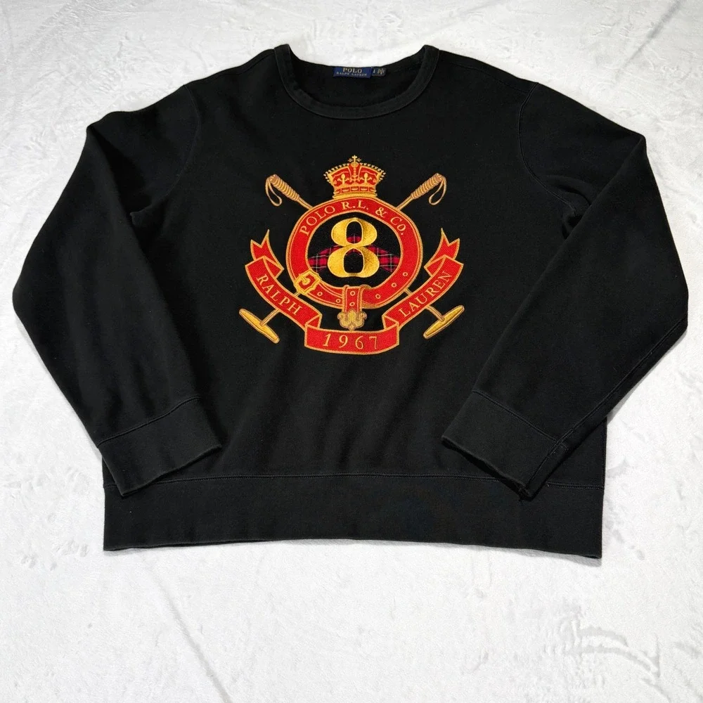 Polo Ralph Lauren Mens Lunar New‎ Year Crest Embroidered Sweatshirt Preppy L