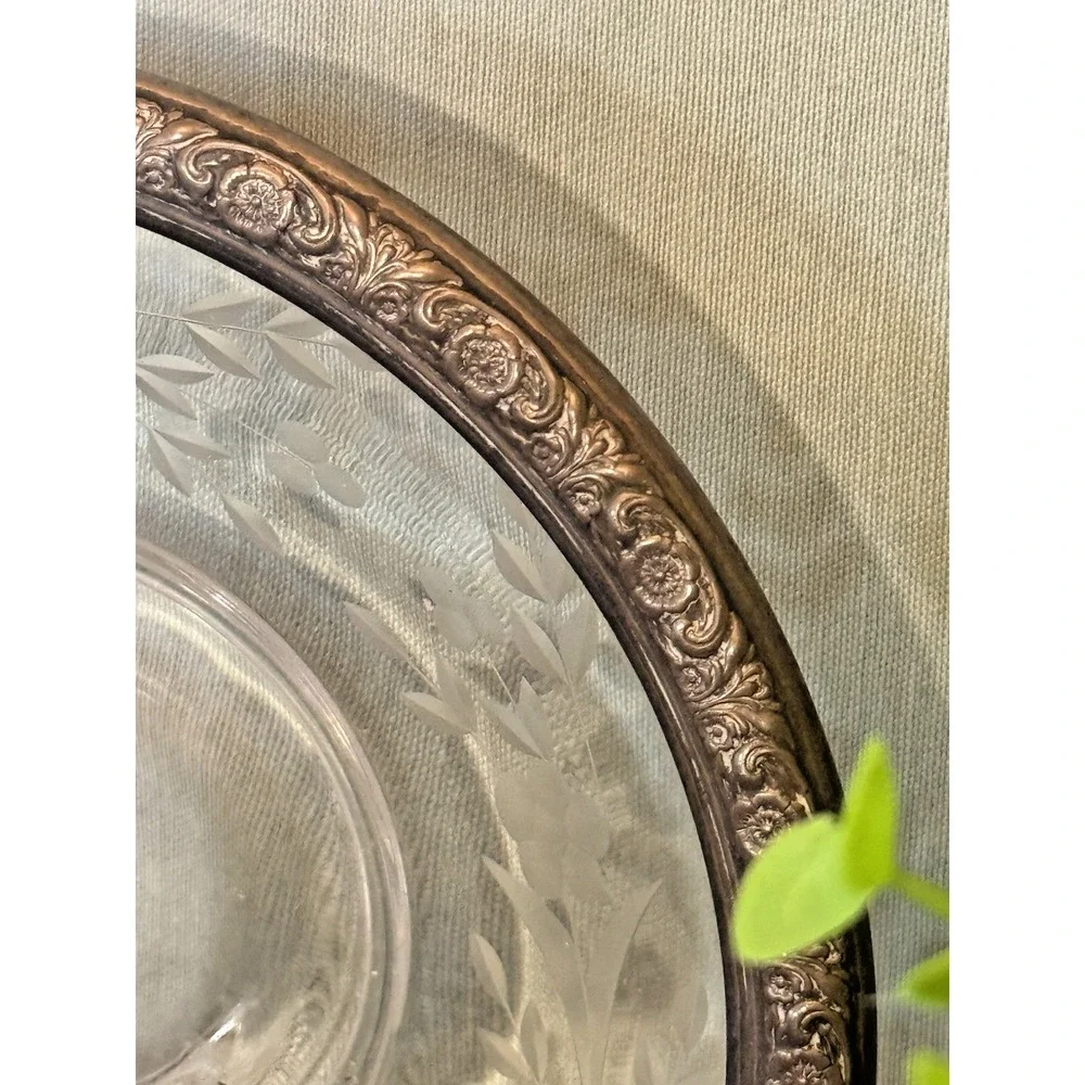 International Silver Prelude Sterling on Cut Glass Candy Dish 6