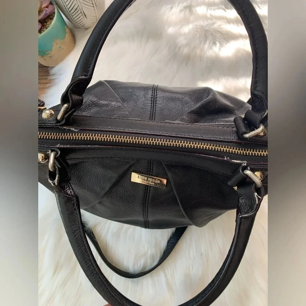 kate spade black leather