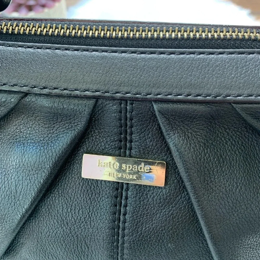kate spade black leather