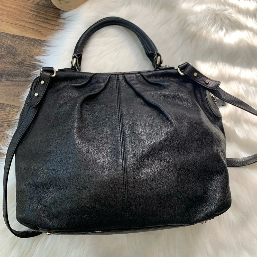 kate spade black leather