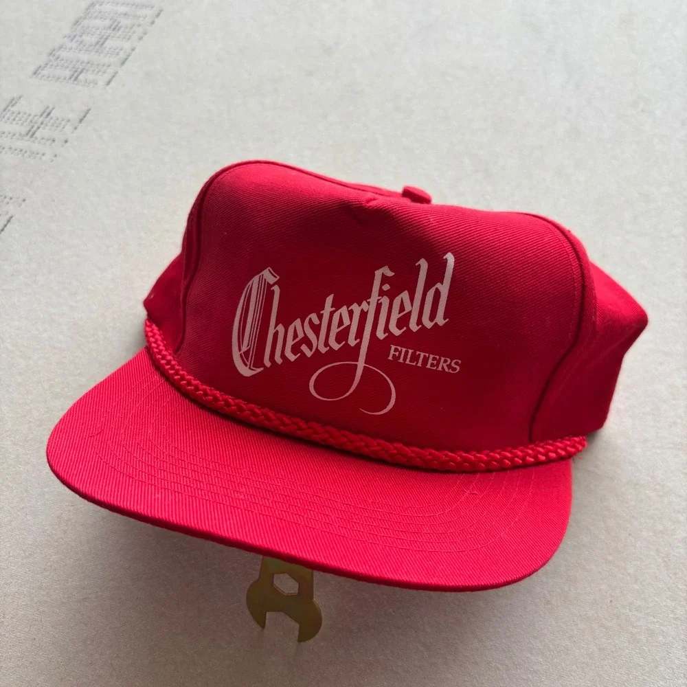 Vintage Chesterfield Filters Trucker Rope Lined Brim Snapback