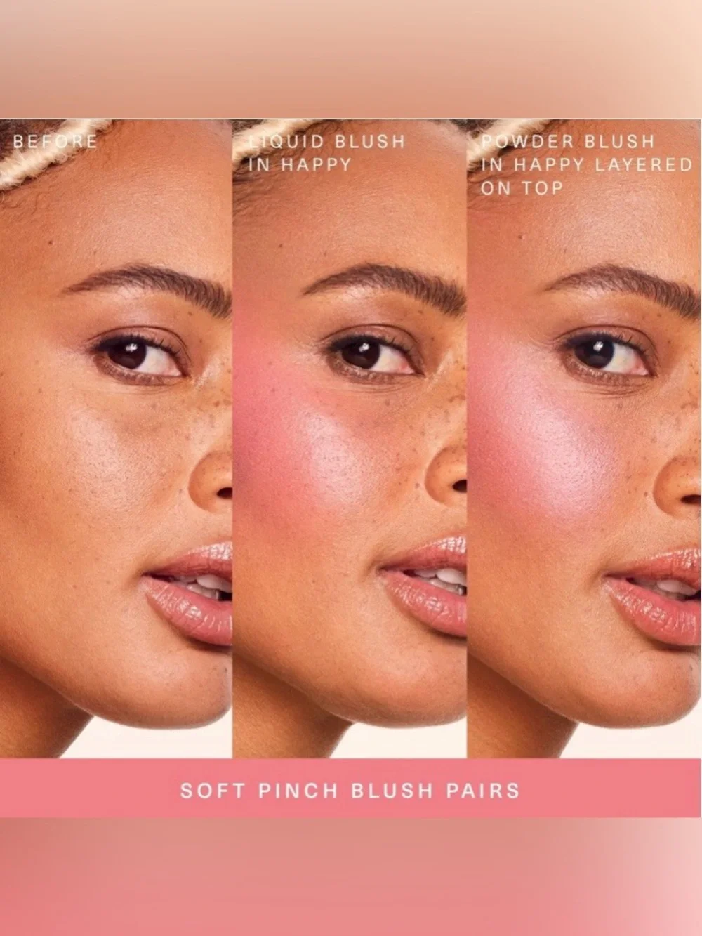 Rare Beauty soft pinch luminous powder blush in Happy
