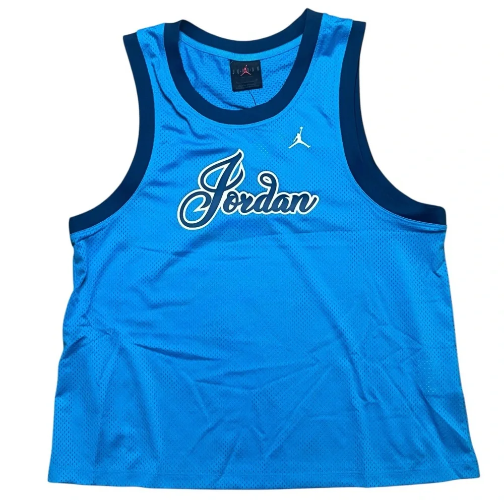 Nike Air Jordan Jumpman Jersey Women's Medium Tank Top Laser Blue NWT DZ3369-446
