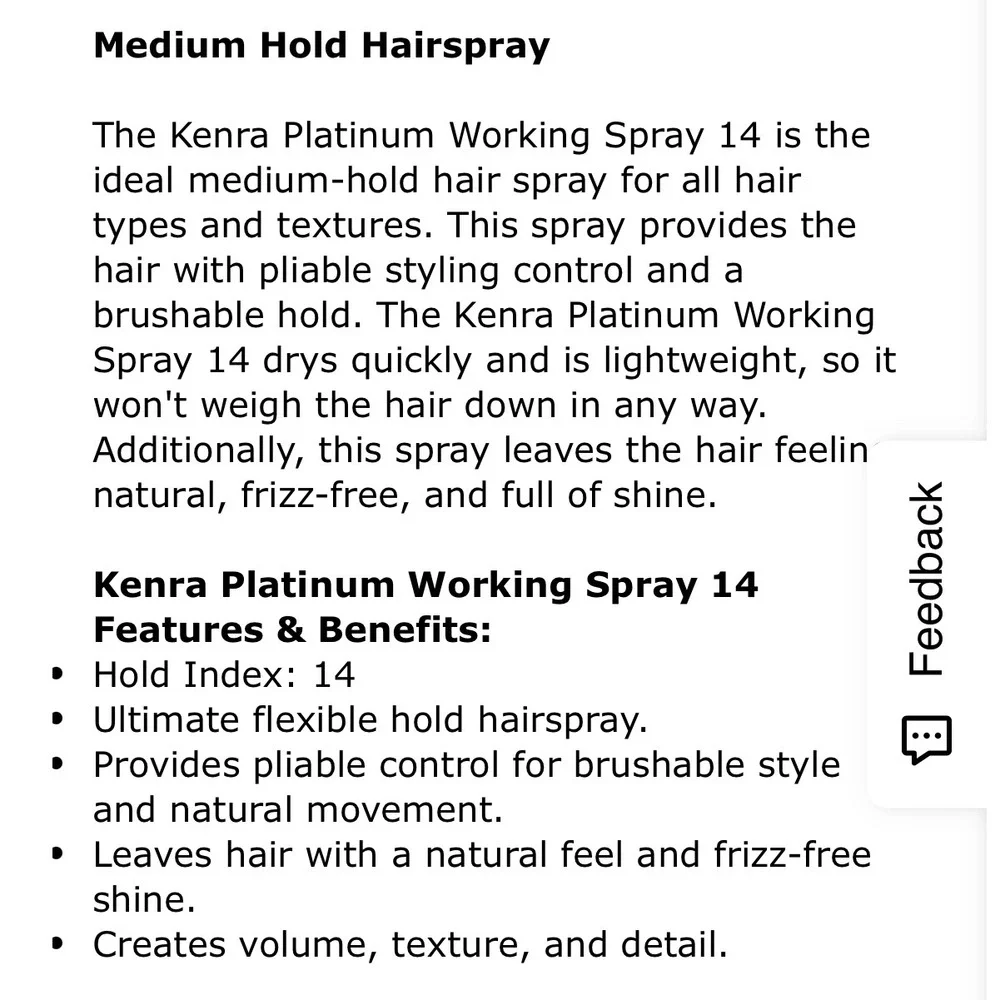 Kenra platinum working