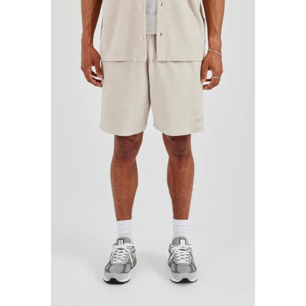 Cernucci Terry Towelling Relaxed Shorts Beige Large‎ New With Tags