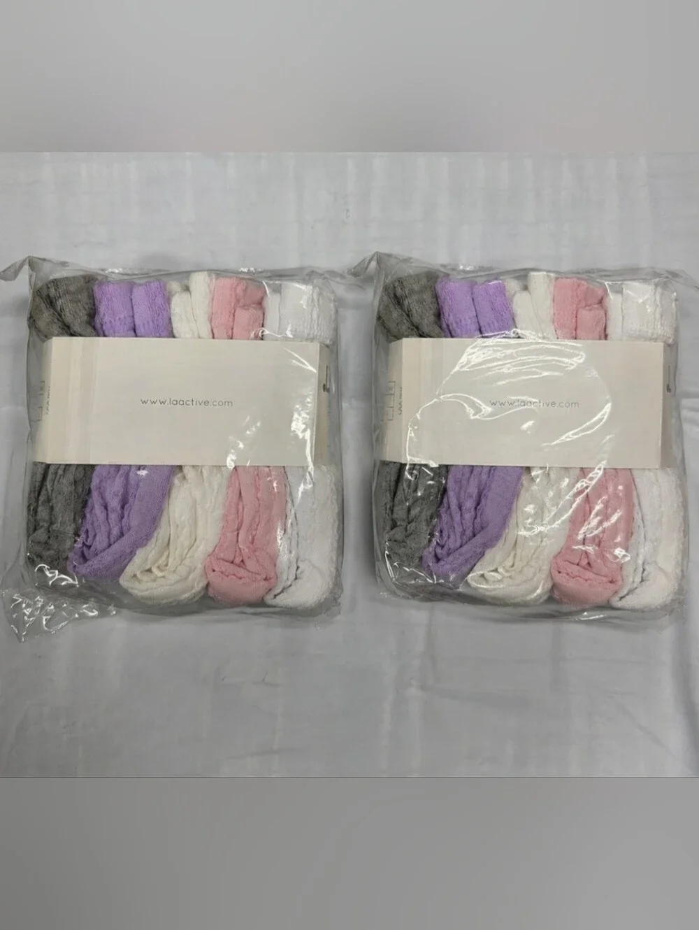 2 Pack LA Active Baby Girls Tights 5 Pairs Each Size 2T-3T Assorted Colors
