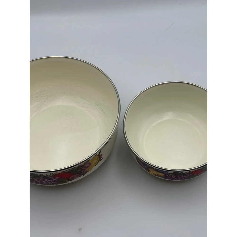 Cornucopia vintage enamel
