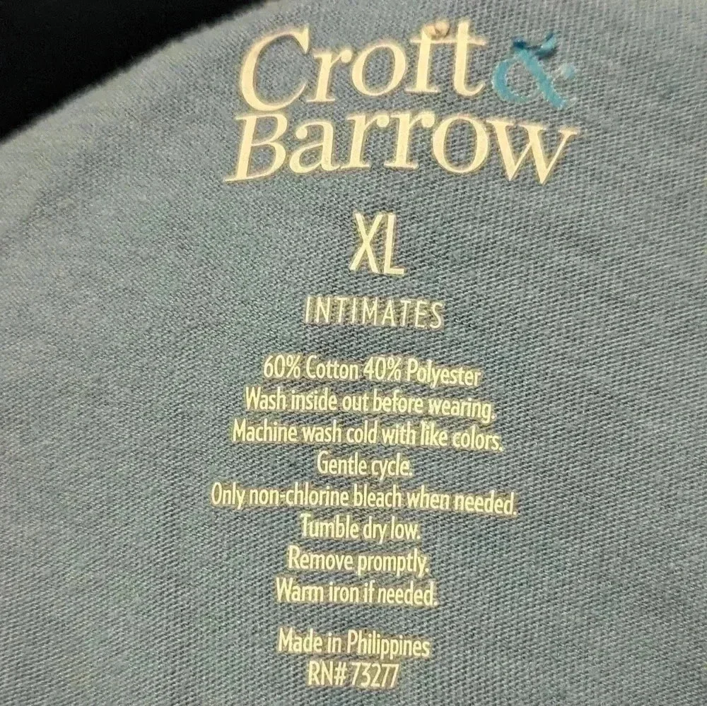 Croft And Barrow Blue Tank Top Women's Pajama Set Size XL (EUC)