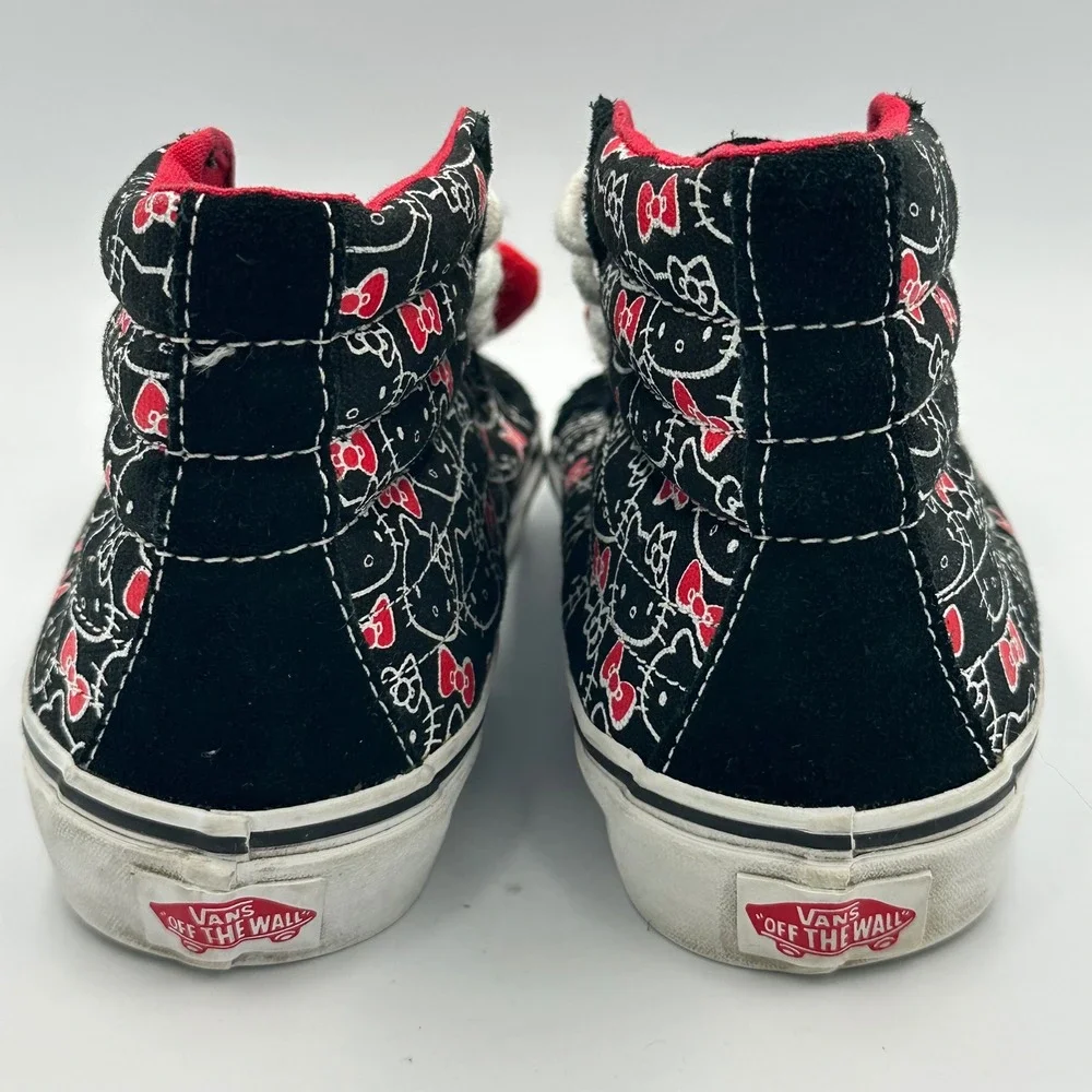Vans Hello Kitty Sk8-Hi Black Red/ Bow Sneakers Womens 7.5 / Mens 6 Kawaii Skate
