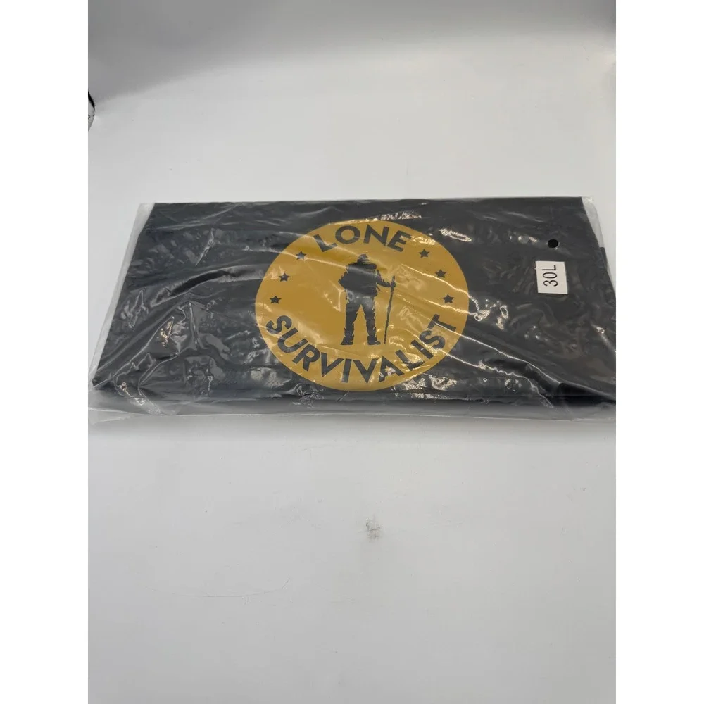 Lone Survivalist 30L Waterproof Dry Bag Black Yellow Logo Outdoor Gear NEW