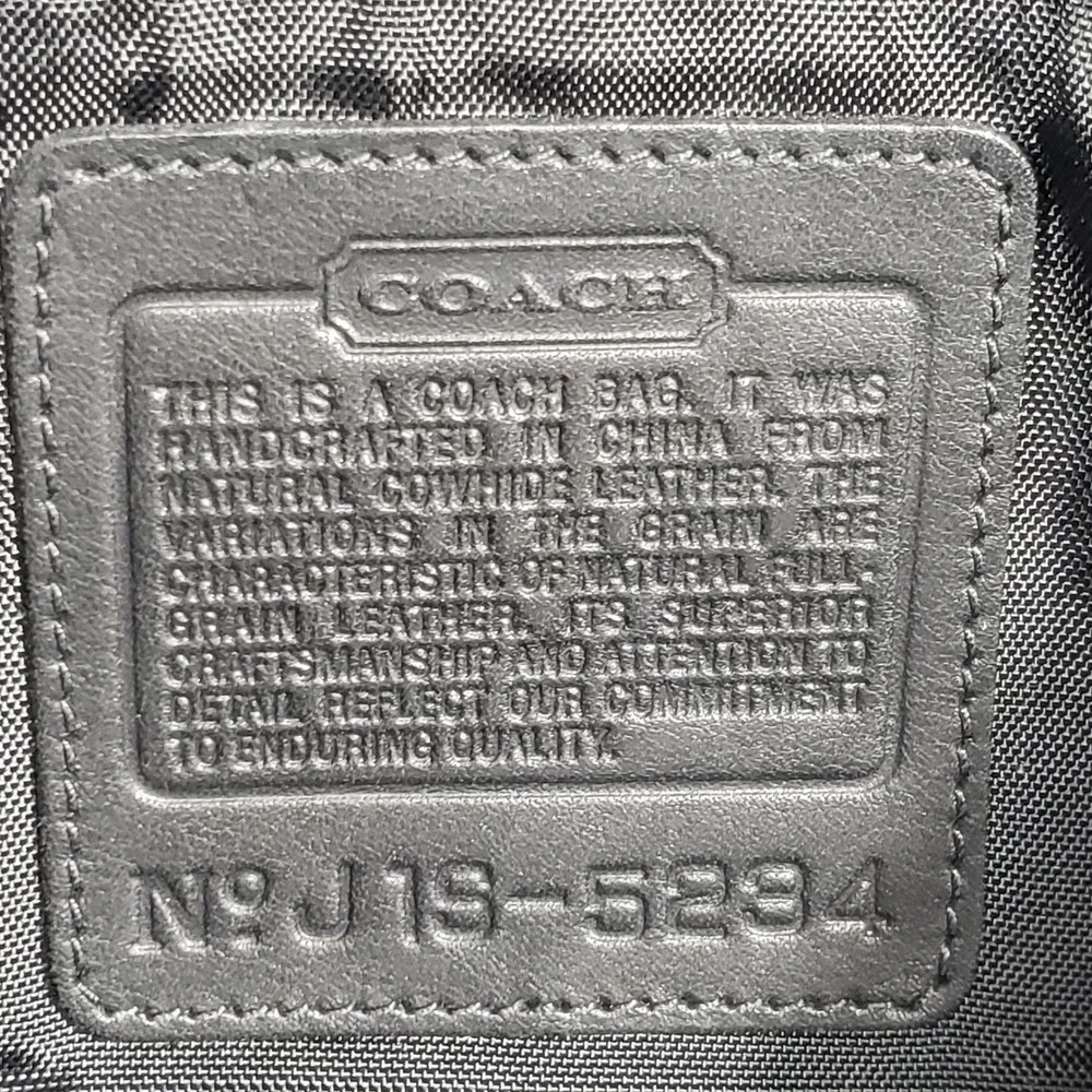 Coach black leather