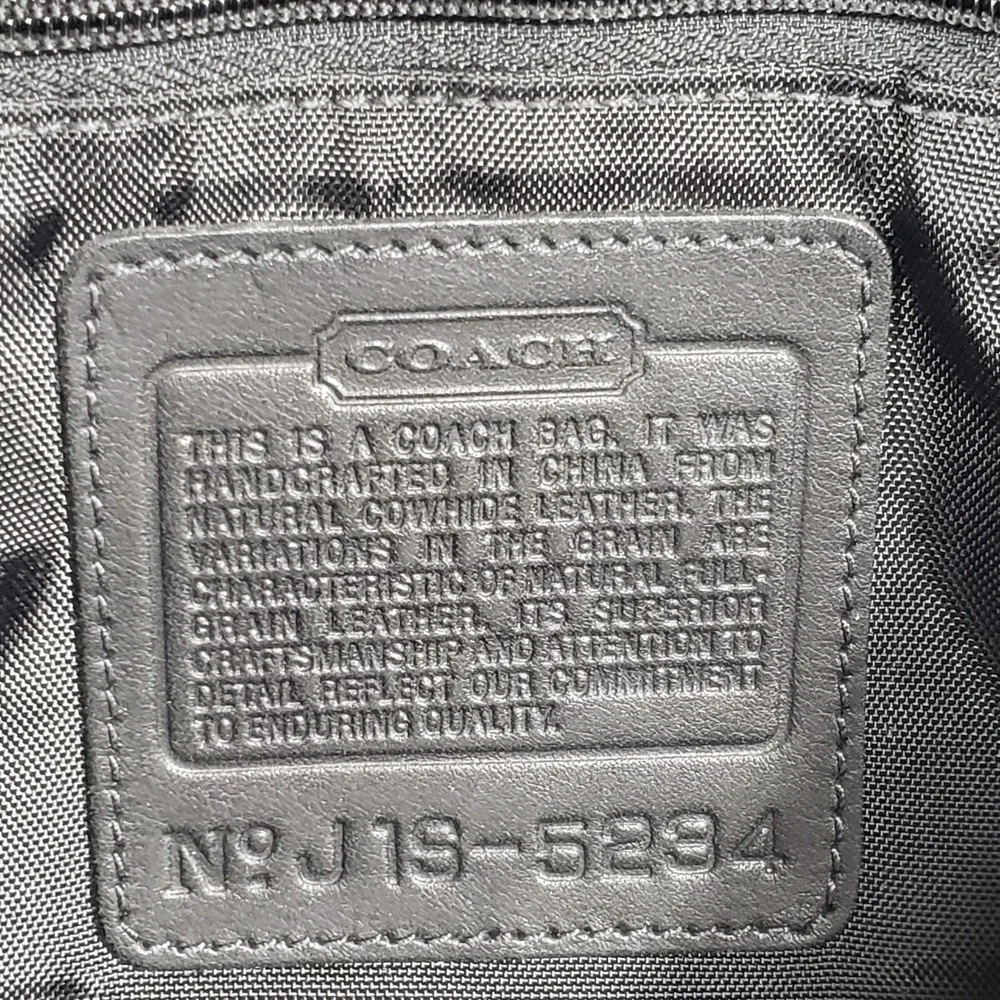 Coach black leather