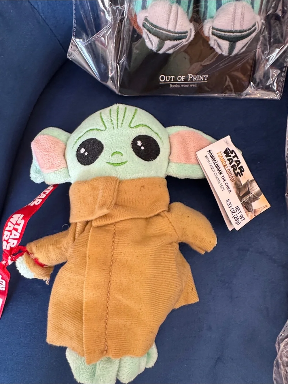 Star Wars Grogu Rattle Booties with cute mandarin plush