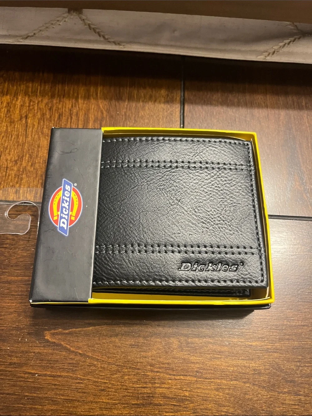 Dickies Black Men's Bifold Wallet with Contrast Stitching