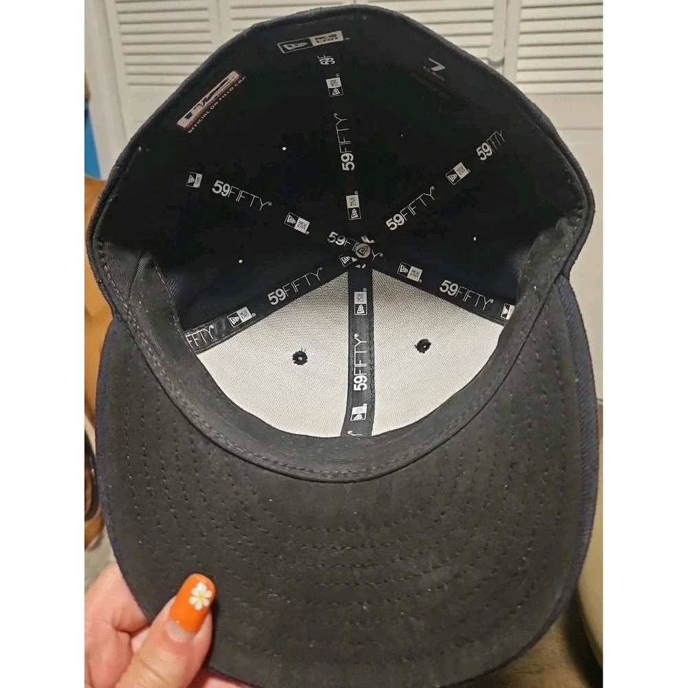 New York Yankees Hat New Era Cap7 Black White Onfield59Fifty Fitted Baseball MLB