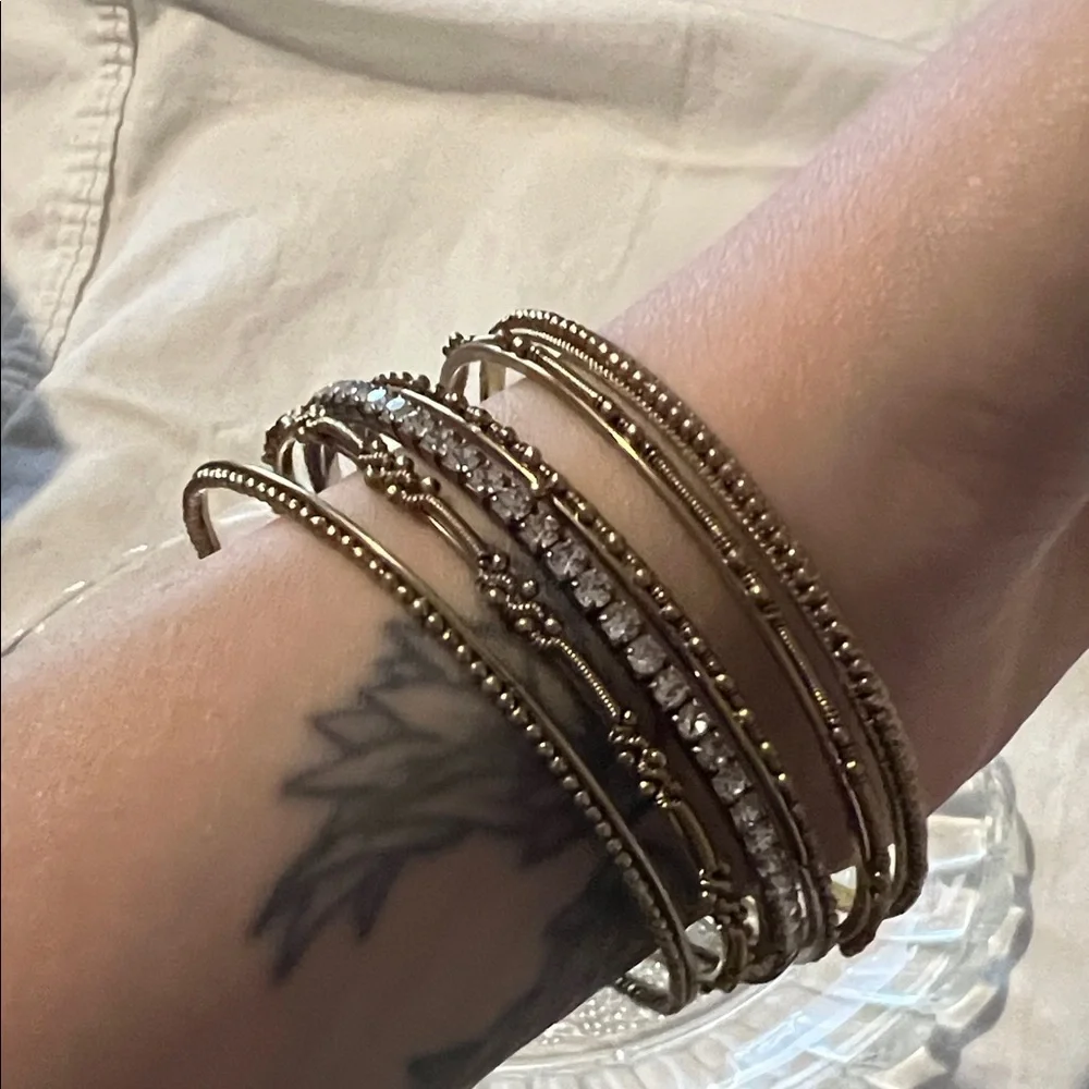 Elegant Gold Bangle Set
