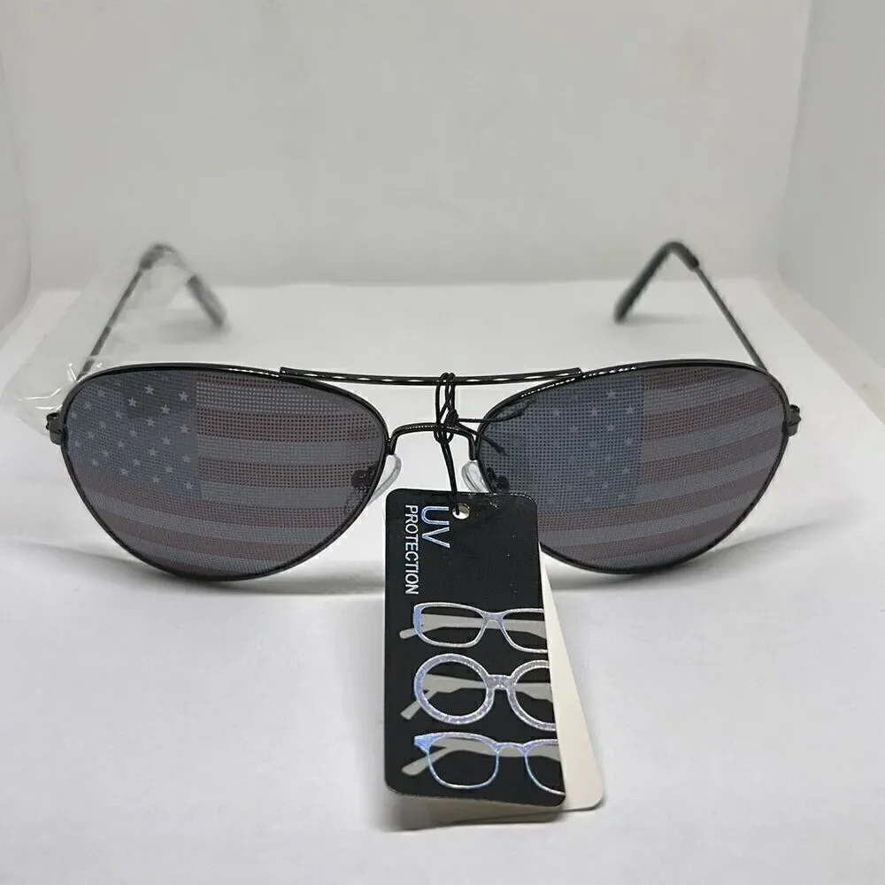 Aviator Patriotic Unisex USA 4th of July Independence Day Sunglasses