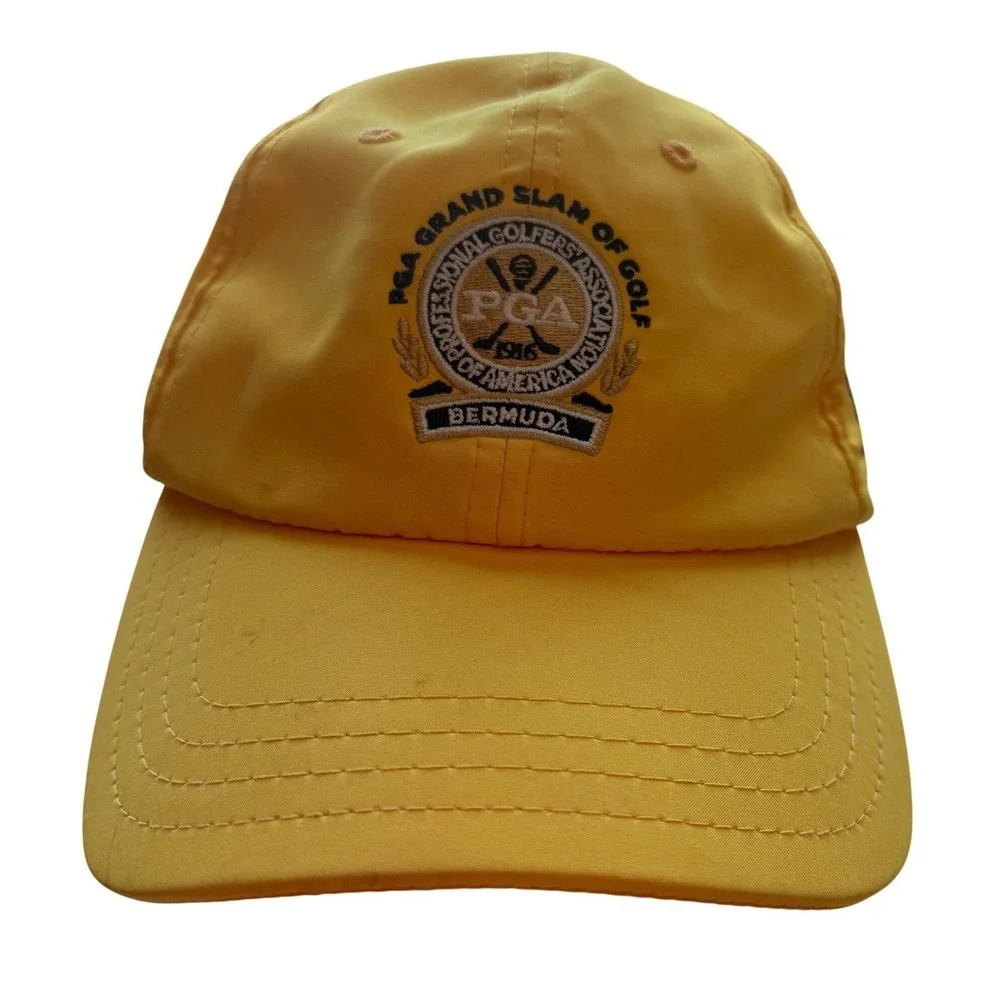 PGA Grand Slam of Golf Bermuda Hat One Size Yellow Cap Fathers Day