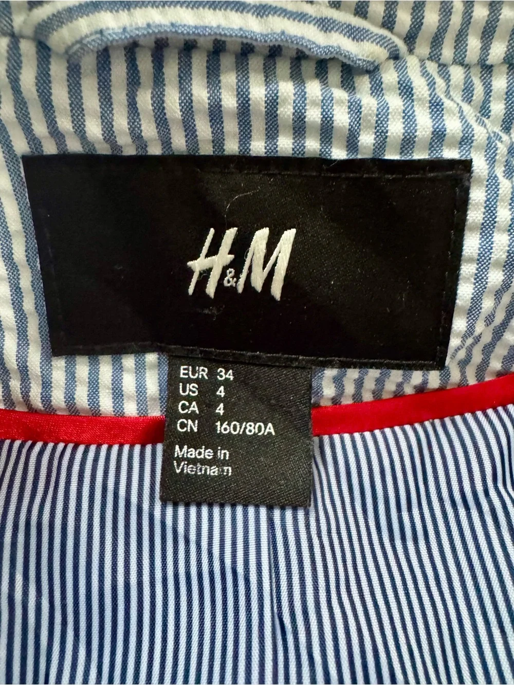 H&M women seersucker