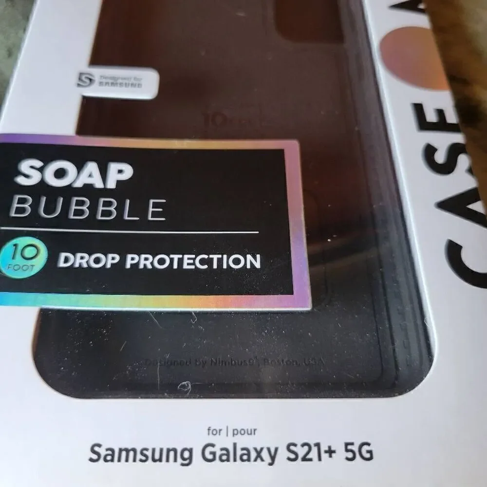 Case-Mate Soap Bubble Clear Case for Samsung Galaxy S21 + 5g Drop Protection New