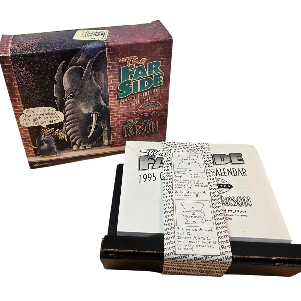 1995 Vintage THE FAR SIDE Off the Wall Daily Desk Calendar by Gary‎ Larson NEW