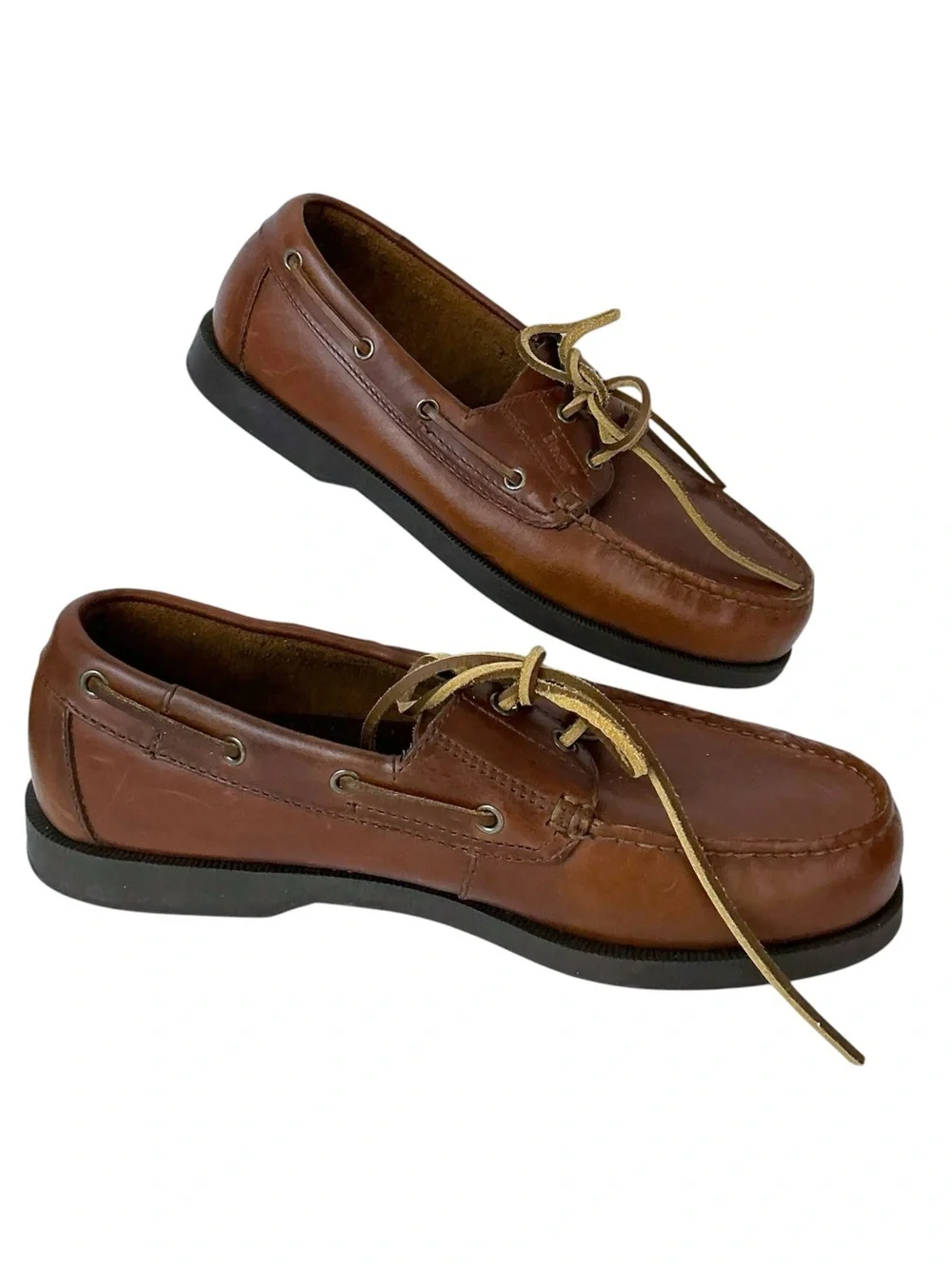 Bass Men’s Leather Boat Shoe Seafarer Dockside Loafer Size 8W