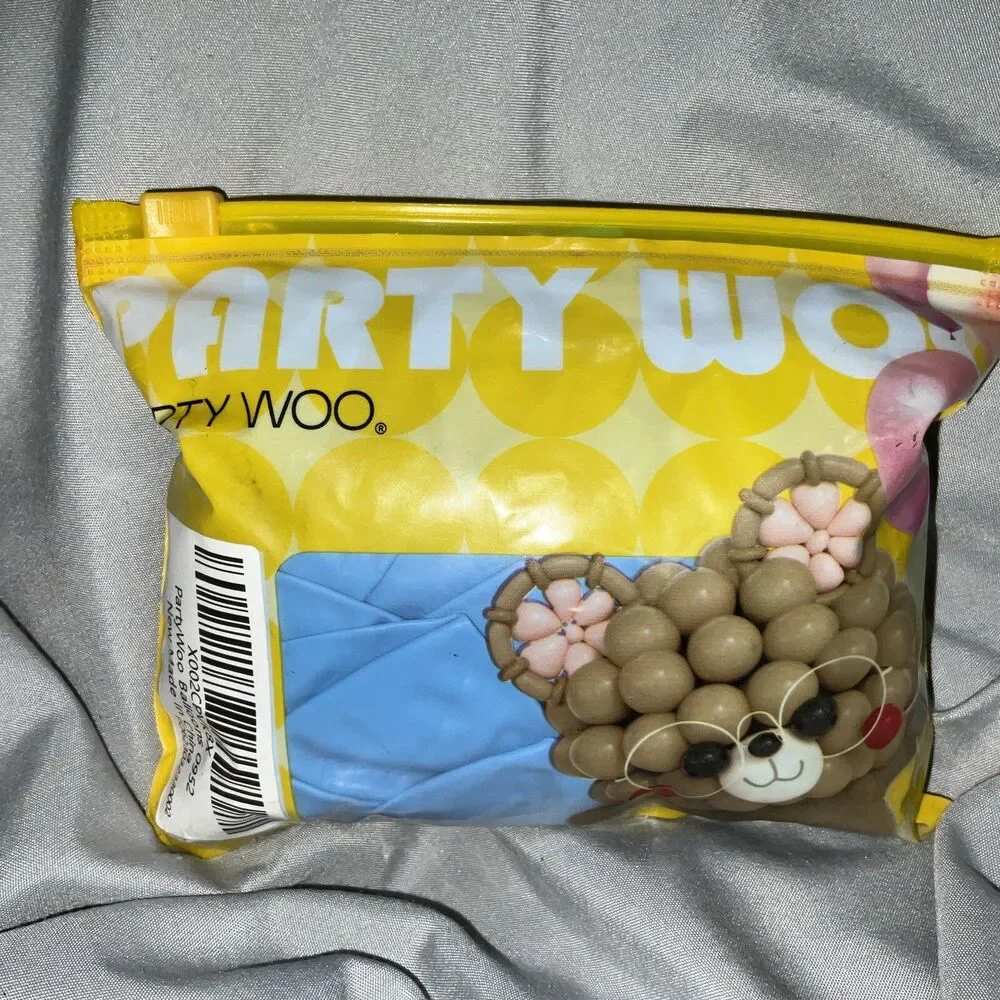 Party Woo Baby Blue  Balloons, 50 pcs 12 Inch , Birthday Decoration, Never Used