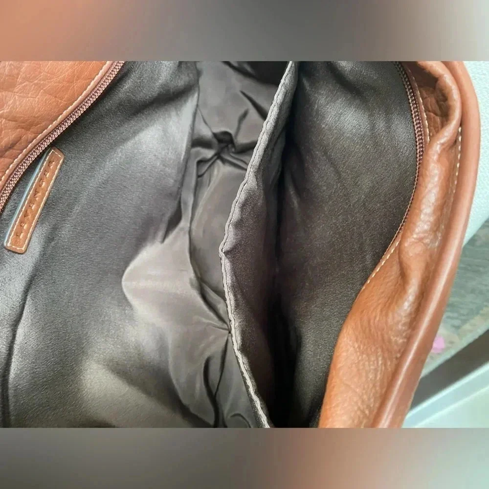 Levenger Leather Bag Messenger Brown