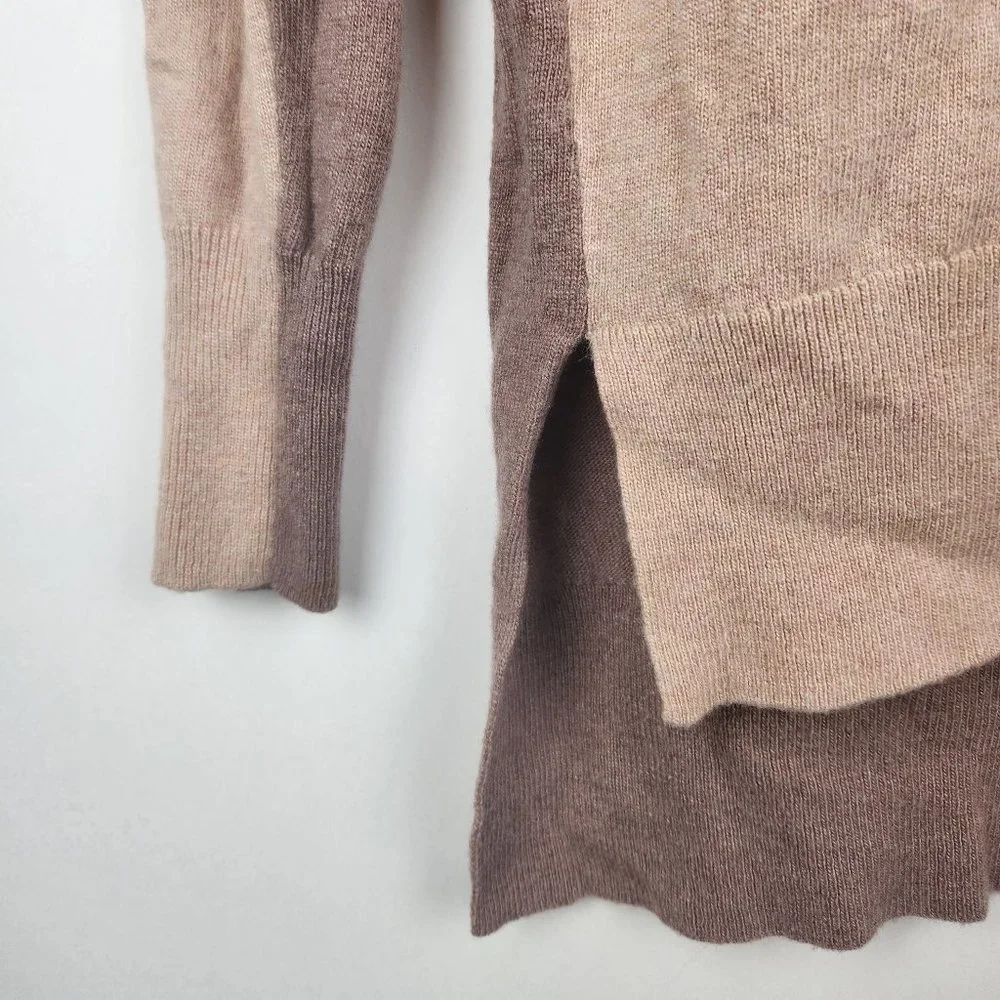 J. Crew Wool Blend Colorblock Oversized Tunic Sweater sz XXS Flawed