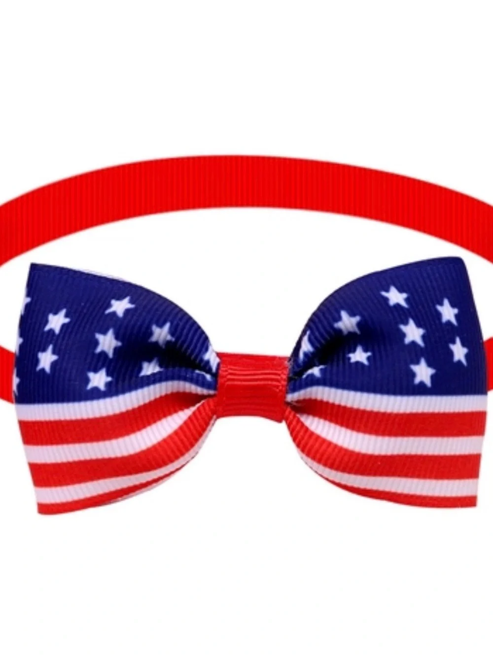 USA Patriotic 4th Of July Pet Bowtie Set Star Stripes Adjustable Dog Cat S/M NEW