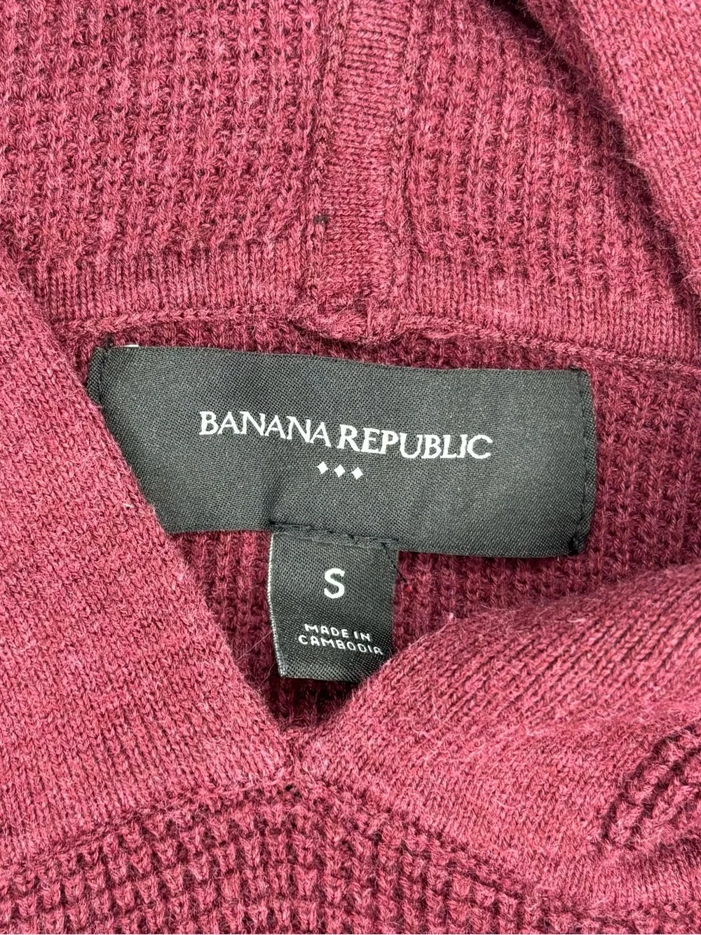 Banana Republic Burgundy Knit Hooded Sweater Pullover