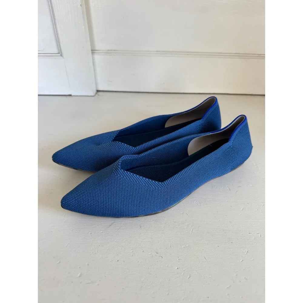 Rothy's blue The Point flats size 10.5