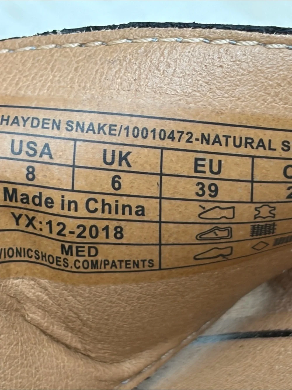 Vionic snake skin
