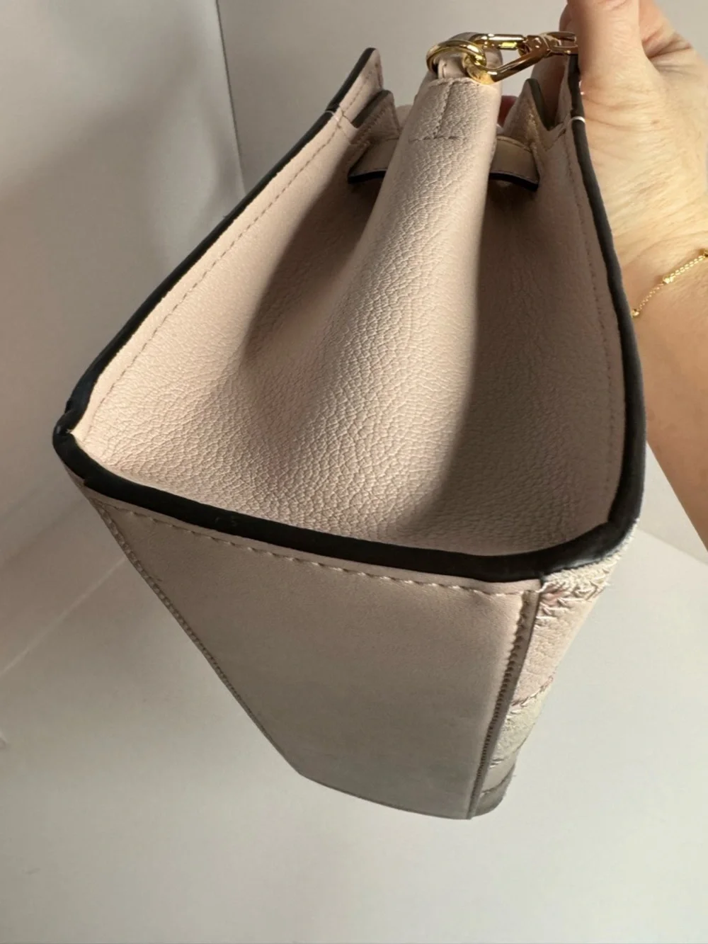 💖 #260 Michael Kors NWOT Small Hamilton Patchwork Satchel Powder Blush