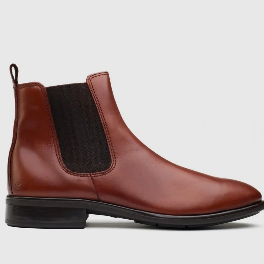 NWT! Ecco Brown Citytray Boots for Men - Size 43 (US9-9.5) 🛵