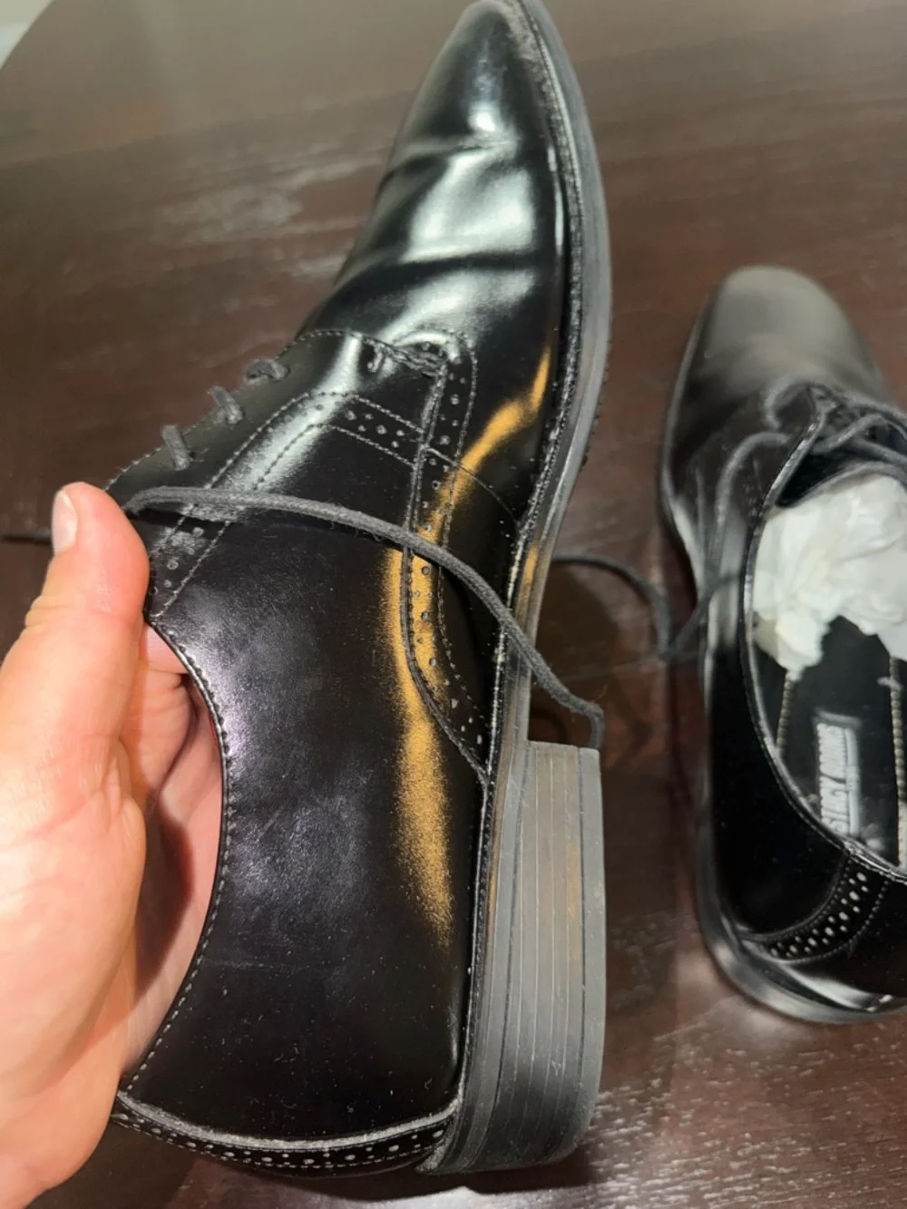 Stacy Adams polished black