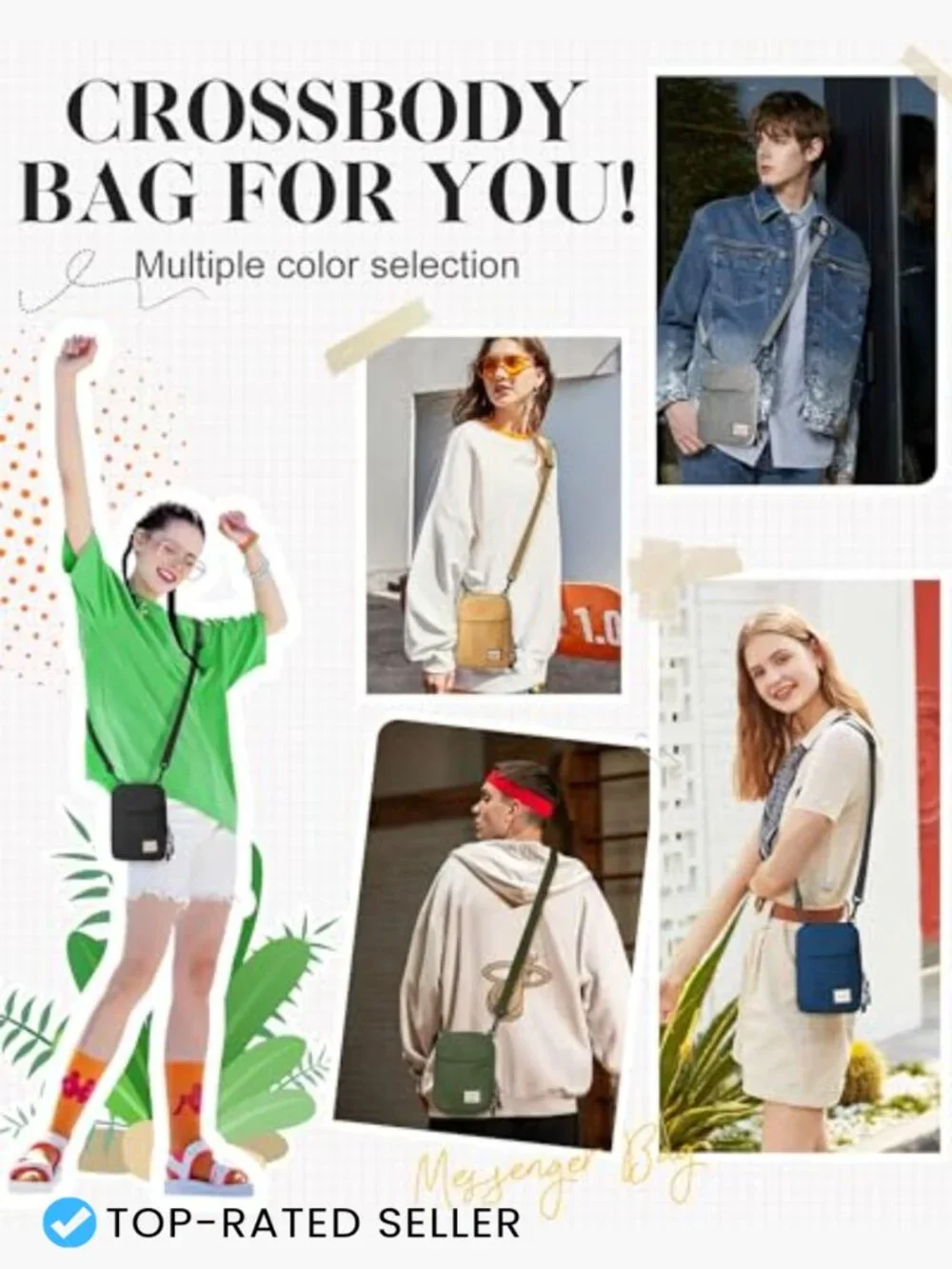 Mini Crossbody Bag Messenger Satchel Shoulder Adjustable Sling Travel