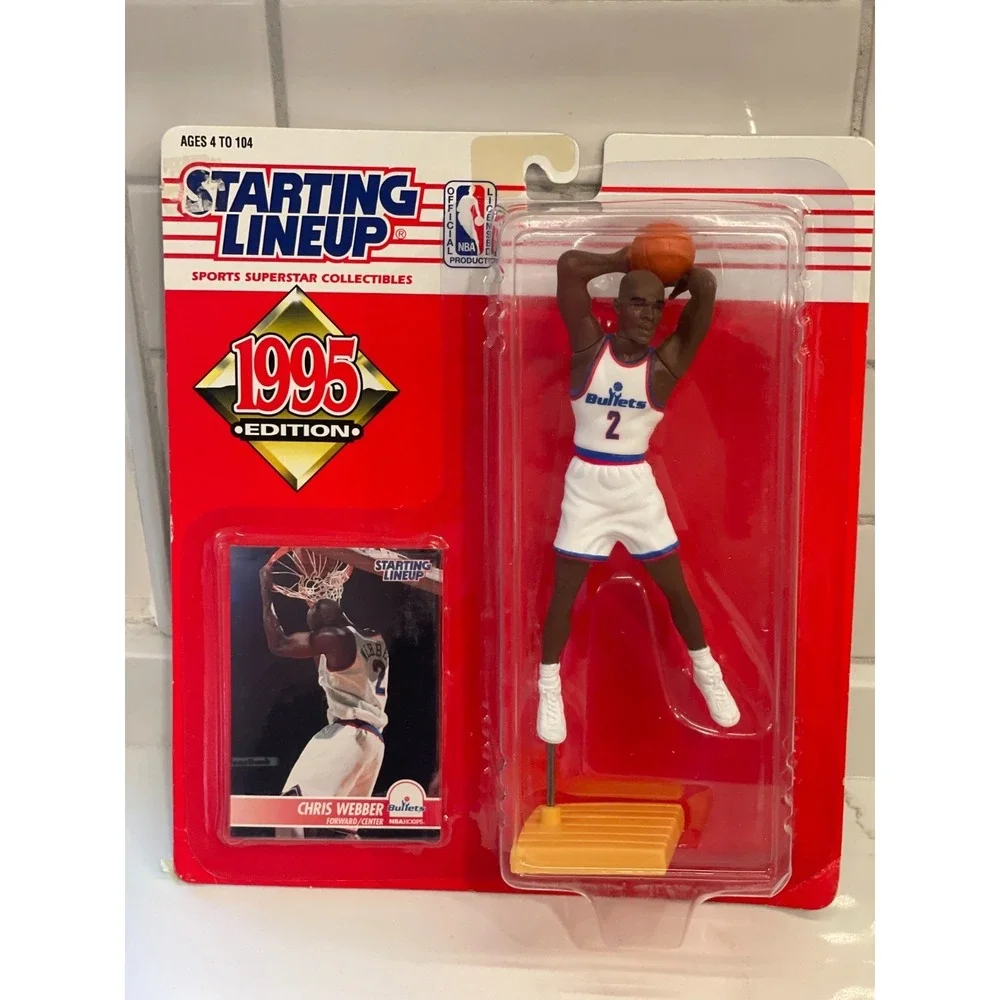 Vtg Chris Webber Starting Lineup Figure Card Washington Bullets NBA 1995 Sealed