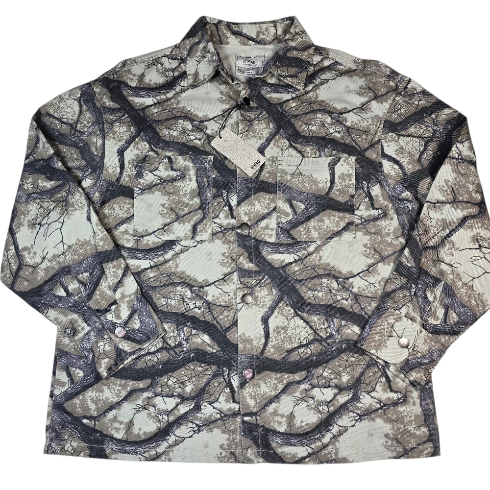 NWT NOMAD Craft+Flow‎ Men's Tree Camo Hunting Canvas Shirt Jacket Shacket Size M
