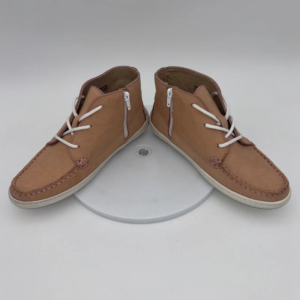 MARC JOSEPH NEW YORK Leather‎ Chukka Boot Ankle Pink Girl Kids Star Unisex 2 NEW
