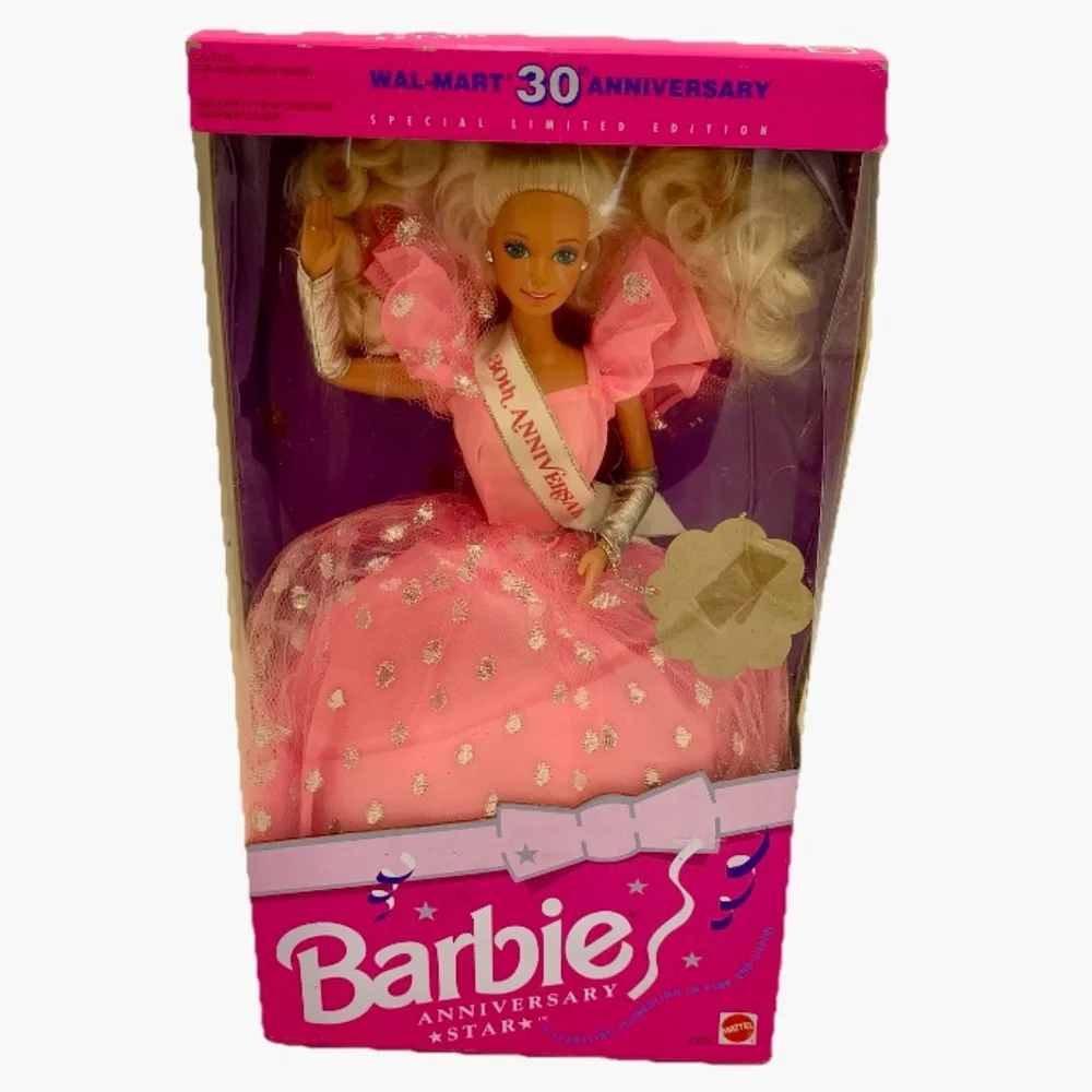 Vintage Barbie Doll 30th Anniversary Star 1992‎ Mattel #2282 Pink Princess NIB