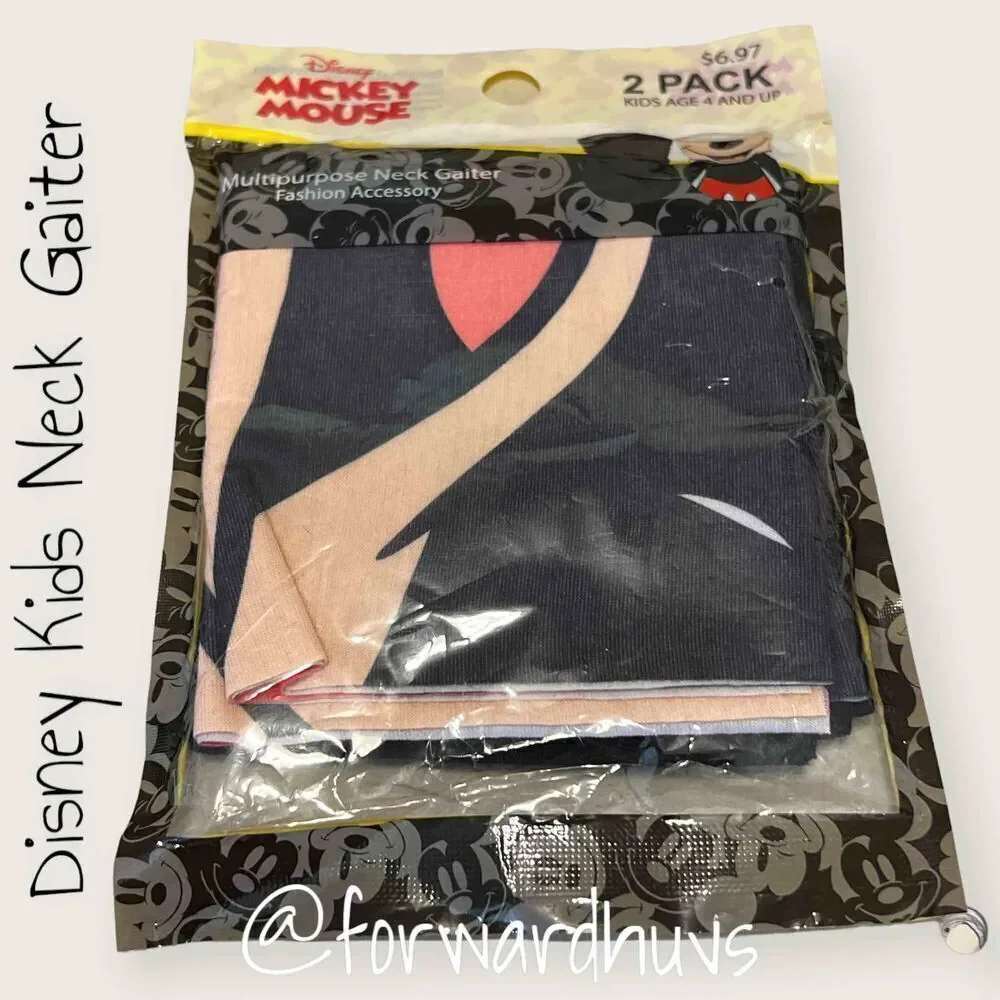 Bundle 3 for $15 Disney Kids Size Mickey Mouse 2pk Multipurpose Neck Gaiter