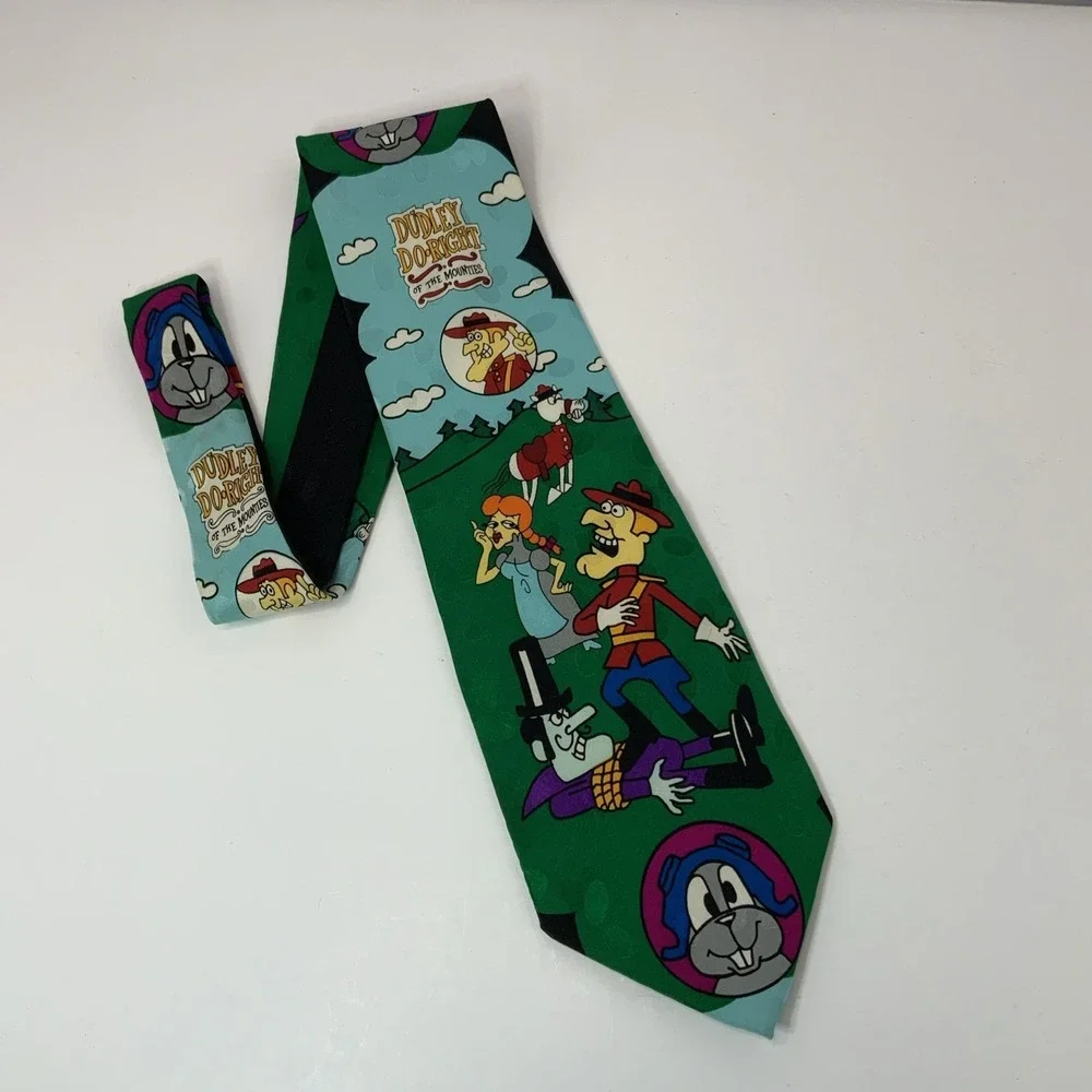 Bolero‎ 1993 Silk Dudley-Do-Right - Rocky and Bullwinkle and Friends Neck Tie