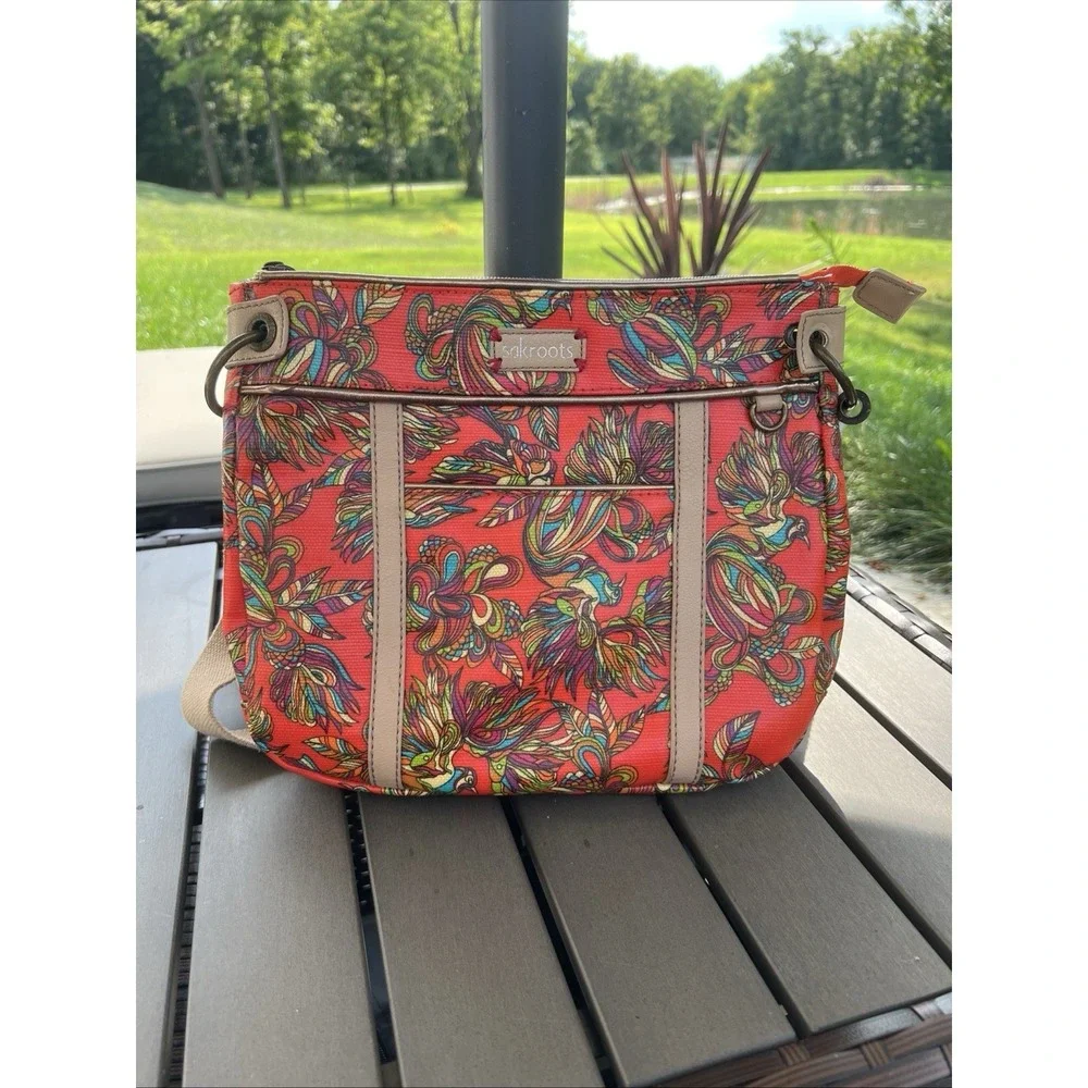 Sakroots Birds‎ of Paradise Crossbody Metro Bag Handbag Boho Festival Purse