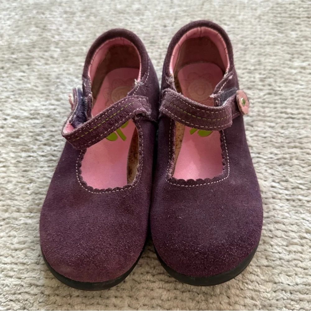 Buster‎ Brown Girls Plum Suede Mary Jane Shoes with Toe Zone 10M Fall Classic