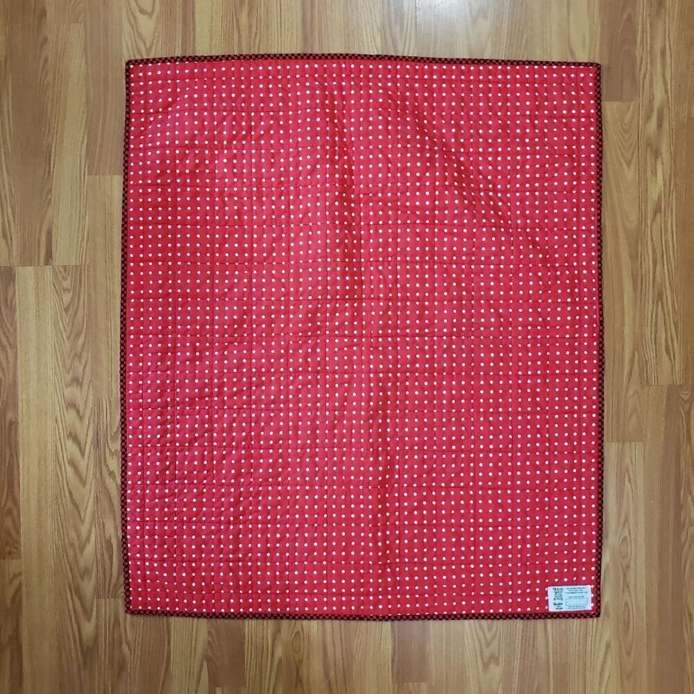 Handmade Mickey Minnie Mouse Patchwork Crib‎ Wall Quilt Throw Blanket 35” x 41”