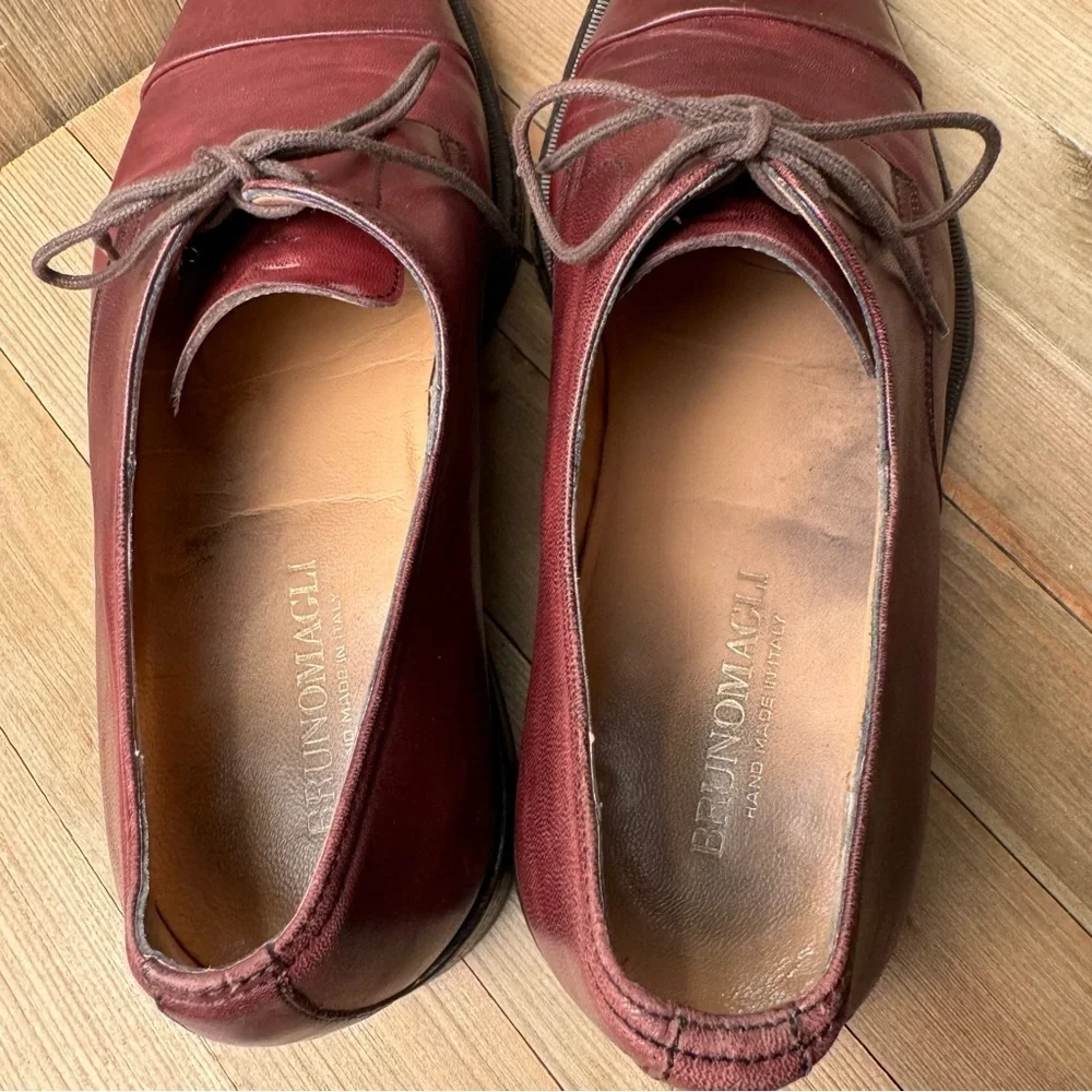Bruno Magli Men’s Cordovan Lace Up Branson Toe Cap Oxford Dress Shoes size 8‎