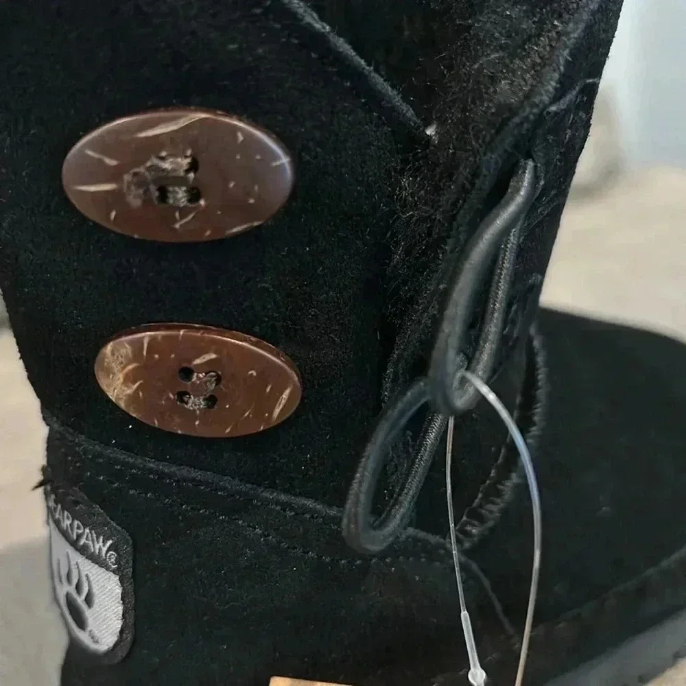 BEARPAW Rosaline Toddler Suede, sheepskin & Wool blend lined booties - 9