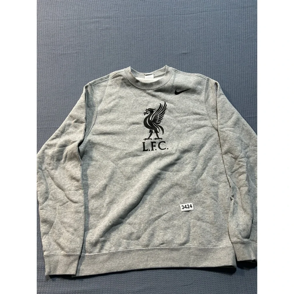 Nike Liverpool FC Sweatshirt Mens Medium Grey